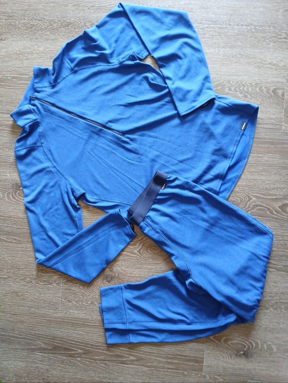 Patagonia Men's Blue Base Layer Set - Top & Bottom
